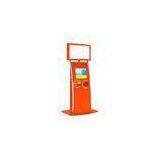 Ticket Vending Kiosk / Dual Screen Free-standing Kiosk With Card Reader For Airport