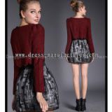 Hot sale maroon organza skirt for women A9072