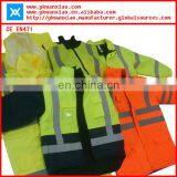 class3 reflective safety raincoat with sealing and waterproof