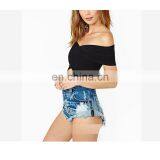 Women Fashion Sexy Wholesale Tee Shirt Custom Printing Crop Top Shirt thumbnail-3