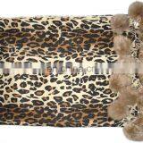 Paiseley Design Shawl With Fur Balls in Mexico thumbnail-5