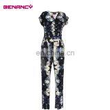 Lady Latest Design Printed Jumpsuit Designer Fashion Pant
