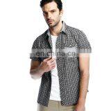 T-MSS020 Wholesale Clothing Garment High Quality Plaid Fashion Casual Young Men Shirt thumbnail-4
