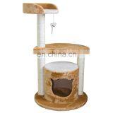 High Quality Manufacturer Factory Sisal Eco Friendly Wholesale Round Cat Scratcher Scratching Scratch Lounge Bed Tower Cat Tree thumbnail-2