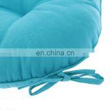 Recyclable Cheap Soft Patio Outdoor Solid Blue Non-slip U-shaped Tufted Chair Pad With Ties Home thumbnail-5