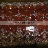 HAND EMBROIDERED TULLE FABRIC