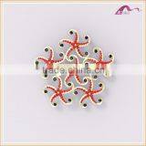 Fashion Beautiful Bulk Crystal Decorative Star Fish Brooch For Gifts thumbnail-3