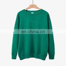2021 Autumn and Winter New Warm Korean Round Neck Solid Color Fashion Trend Loose Ladies Pullover Sweater thumbnail-4