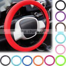 Autoaby Leather Texture Car Silicone Steering Wheel Cover Soft Multi Color Universal Skin Soft Silicon Steering Wheel Cover thumbnail-2