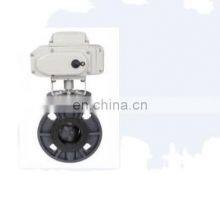 UPVC Butterfly Valve CTB 220V 12V 24V DN50 DN80 DN100 Pvc Electric Butterfly Valve thumbnail-1