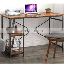 Home Office Furniture Workstation Simple 1 Shape Metal Adjustable Computer Study Table Modern Office Executive Desk thumbnail-3
