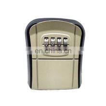 Hot sale small metal lock box wall mount 4 digit key storage box cabinet security safes combination heavy lock