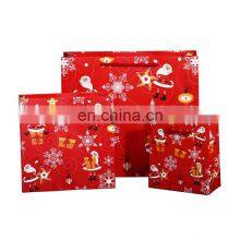 Red Printing Christmas White Cardboard Bag Kraft Custom Gift Paper Bag For Kids Bolsas de Papel Shopping Packaging Paper Bag thumbnail-4