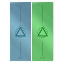 Custom Printed PU Leather Natural Rubber Yoga Mat for Fitness thumbnail-2