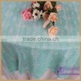 TL039A Factory High Quality Light Bean Green Beautiful Solft Lace Table Overlay thumbnail-2