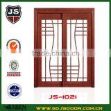 Frosted Glass Lattice Wooden Door thumbnail-3