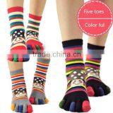 Kids Cartoons Cotton Five Toe Socks thumbnail-1