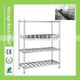 Vegetable kitchen storage rack/ food stainless steel kitchen storage shelf