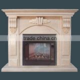French Style Cheao Marble Indoor Freestanding Fireplace Mantel Shelf