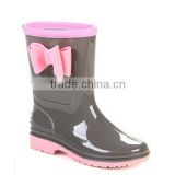 cute princess cheap warm garden boots with bow knot,girls fancy boots,high quality trustable supplier