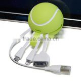 Tennis data charging cable for iphone and for Android