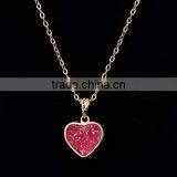 >>High Quality Classic Natural Stone Heart Necklace Pendant/# thumbnail-5