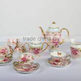 Gold Supplier Fine Bone China Material Coffe and Tea Sets thumbnail-6