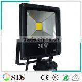 LED 20W IP65 Integrated Natural White Black PIR Outdoor Led Flood Light