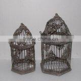 Rusty Hexagon Wholesale Hanging Metal Bird Cage