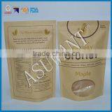 Custom Making Special Window Kraft Paper Brown Bag Printed Paper Kraft Bag Logo for Fruit Chips thumbnail-4