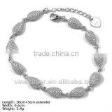 [BZH-0939] 925 Silver Bracelet, Silver Bracelet With CZ Stones, Micro Pave Bracelet, Bracelet Silver, Silver Jewelry thumbnail-1
