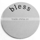316L Stainless Steel Bless Plate For 30mm Glass Floating Locket thumbnail-1
