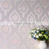 Polyester Non-woven Compound Jacquard 3d Effect Wallpaper Italian Style Wallpaper Remnants for Sale