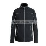 Fashion Black Micro Polar Fleece Jacket Men Trendy Outdoor Clothing
