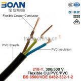 218-Y Electric Wire 300V Flexible Cu/PVC/PVC Cable BS EN 50525-2-11 thumbnail-1