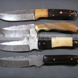 Damascus knife wooden handle