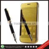 Samco Elegant Clear View Mirror Smart Wallet Leather Flip Case for Huawei G8