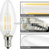 2015 New Product C37L 2W LED Filament Candle Light With Clip E14/E27 With Tail of CE and ROHS Approved Led Window Candle Lights thumbnail-3