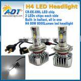 2016 Hot selling H4/9007/9004/H7/H8/H9/H10/H11/9005/9006 80W h7 led headlight