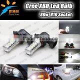 C REE 80W H10 LED Fog Light Bulb Car DRL Driving Light Lamp Xenon White 12V 24V