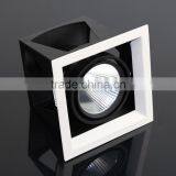 Recessed Commercial Grille Lighting Rotatable 1x12w Cob Square Led Downlight Retrofit thumbnail-2