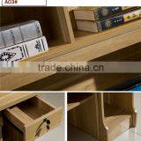 Self Assembling With Bookshelf and Drawer Writing Desk thumbnail-3