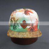 Heat Transfer Print 5-panel Snapback Cap With PU Label thumbnail-2