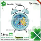 TB08005 Mini twin bell alarm clock/Customized Bear animal dial clock