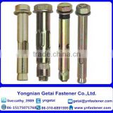 Zinc plated Sleeve Anchor with Hex Bolt in the good quality