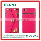 Wholesale Rivet Bling Bling Wallet Case for Iphone 6 Leather Voltage Holster Card Zipper Flip Cover Case for Iphone 6s Plus thumbnail-1