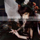 New Arrival Heat Resistant Dark Brown Deep Wavy 1/4 BJD Doll Wig thumbnail-4