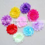 Beautiful Clouds Yarn Flower ,shabby Chiffon Flower Frayed Shabby Chic Rose Trim thumbnail-3