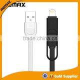 REMAX Elegant 2 in 1 High Speed Quick Chargin Data Micro USB Cable for Android Mobile Phone thumbnail-4