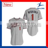 180GSM polyester mesh full button sublimation baseball jersey